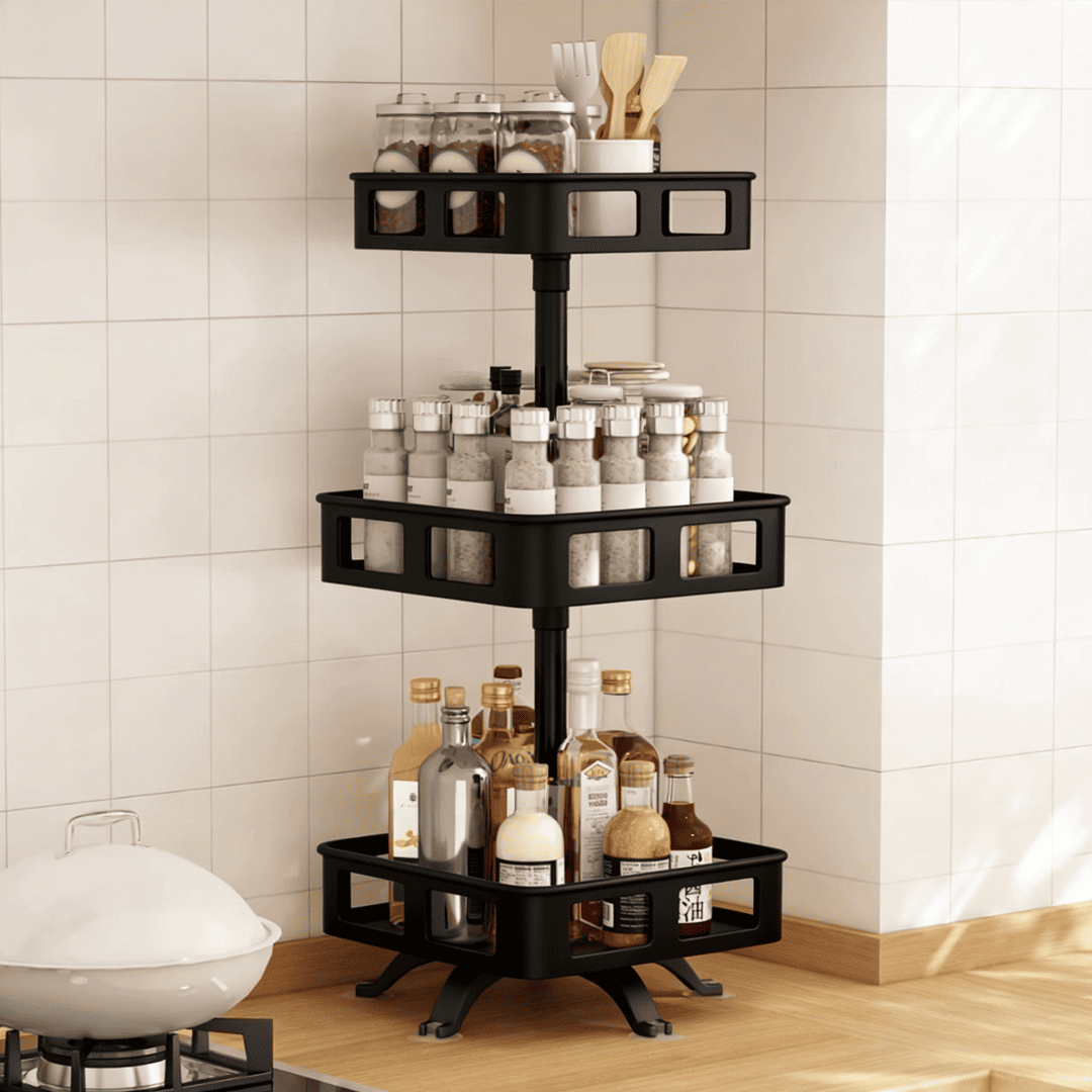 Organizador de condimentos rotativo